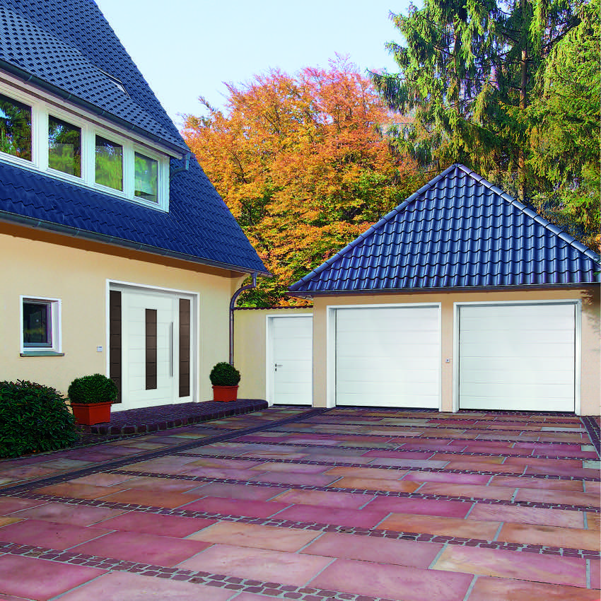 white-sectional-garage doors